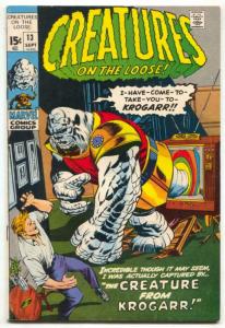 Creatures On The Loose #13 1971- Marvel Horror- FN-