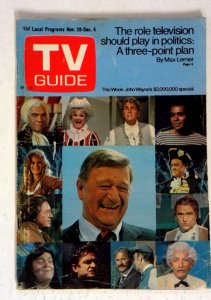 TV Guide 11/28/1970 John Wayne VG