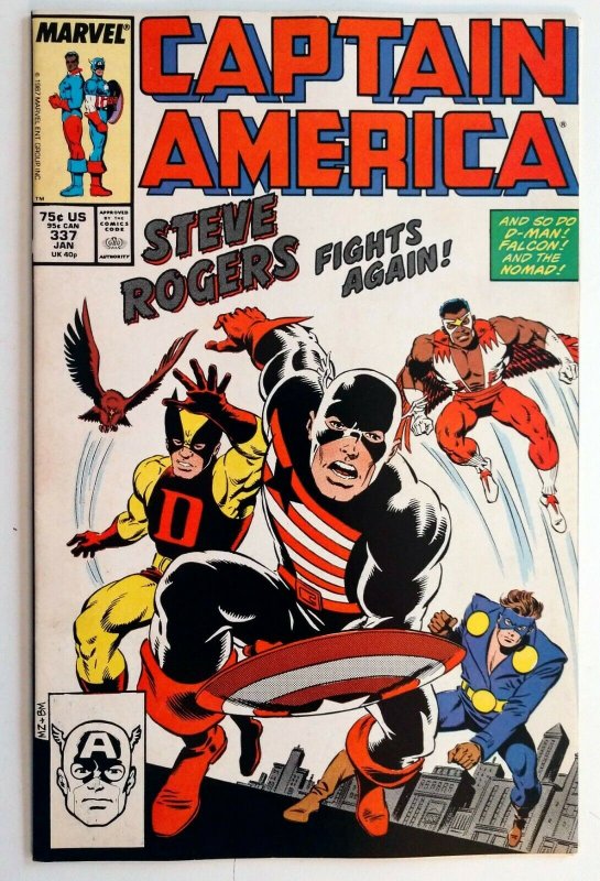 Captain America #337, Cover homage to Avengers #4