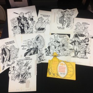 1965 Reuben award dinner program Cartoon & Comics w/ Original Al Scaduto artwork