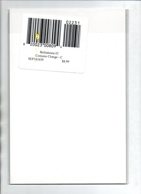 Belladonna #2 Costume Change Variant Sealed - Boundless - 2016 - NM