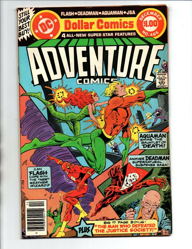 Adventure Comics #466 newsstand - Aquaman - Deadman - Flash - 1979 - FN/VF
