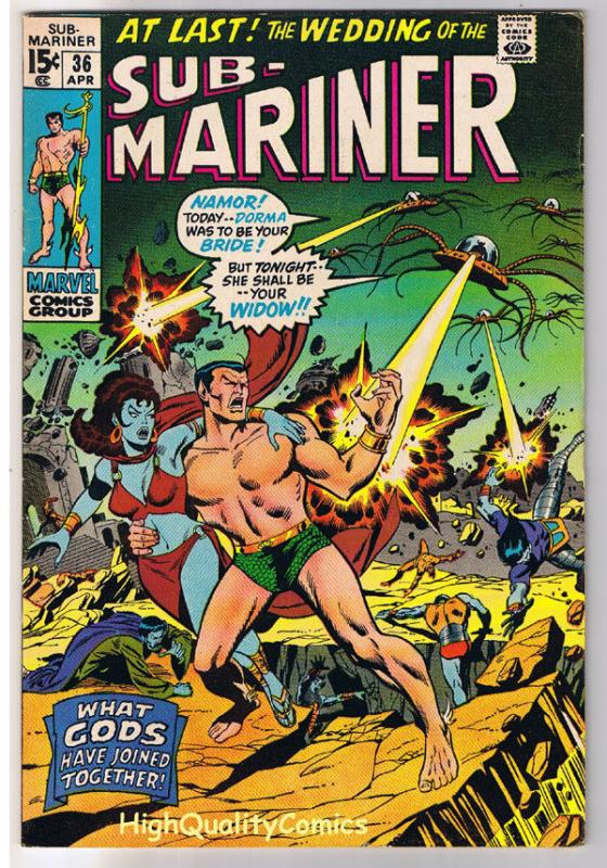 SUB-MARINER #36, VF-, Bernie Wrightson, Buscema, 1968, more in store