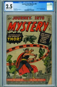 JOURNEY INTO MYSTERY #83 CGC 2.5-1st THOR Jack Kirby 3747673001