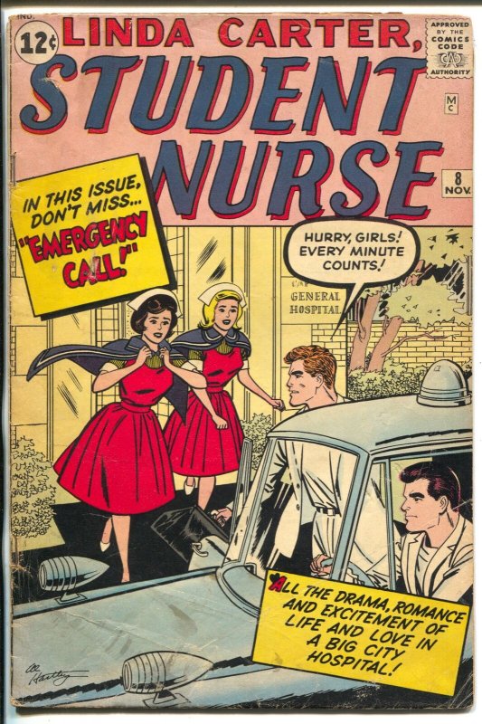 Linda Carter, Student Nurse #8 1962-Marvel-paper dolls-fashions-final issue-P/FR