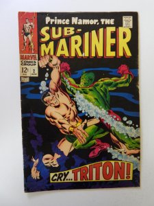 Sub-Mariner #2 (1968) GD+ condition 3 tear front cover