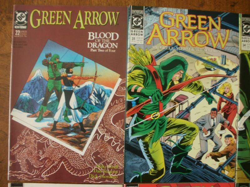 6 DC Comic: GREEN ARROW #22 #31 #34 #36 #56 #92 (1989 1990 1992 1994) 