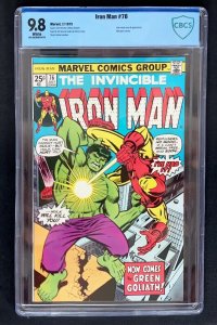 Iron Man #76 CBCS 9.8 Marvel 1975 White pages