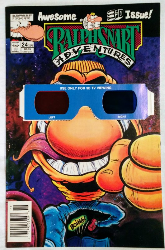 Ralph Snart Adventures #24 NEWSSTAND (NM)(1990) With 3D Glasses
