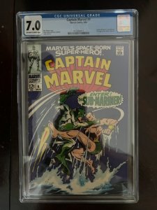 Captain Marvel #4 (1968) - Captain Marvel V Namor Sub Mariner - Iconic Cover