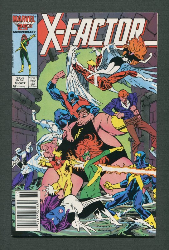 X-Factor #9  /  8.0 VFN  /  Newsstand / October 1986