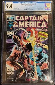 Captain America Annual #8 Direct Edition (1986) CGC 9.4
