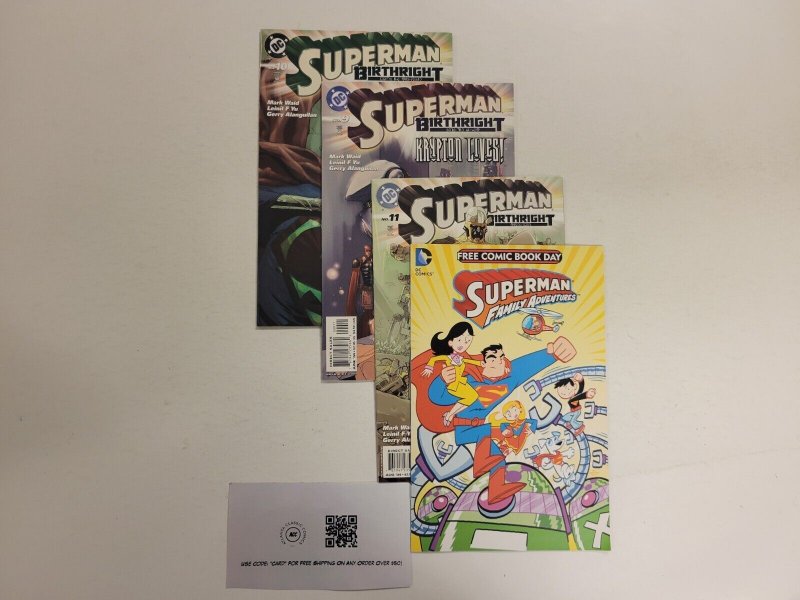 4 Superman DC Comic Books #9 10 11 1 FCBD Birthright 85 TJ19