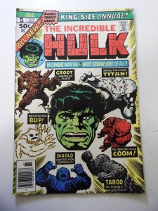 The Incredible Hulk Annual #5 (1976) FN Condition 2nd appearance of Groot