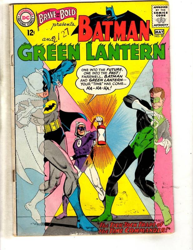 Brave & The Bold # 59 FN DC Silver Age Comic Book Batman Green Lantern Time JL1