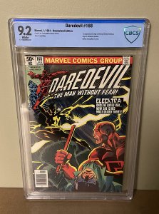 Daredevil #168 (CBCS 9.2 NM-) 1st appearance/Origin Elektra / Frank Miller