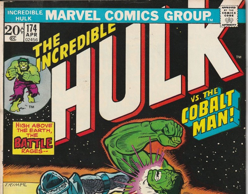 The incredible Hulk #173 - 174 (1974)  Hulk vs The Colbalt Man