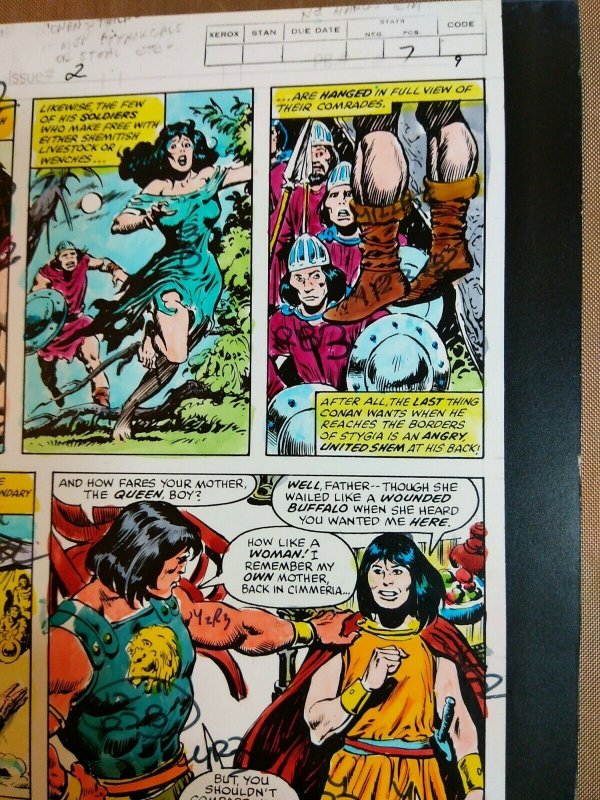 King Conan #2 page 9 Color Guide by George Roussos