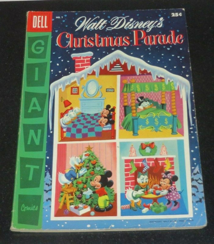 Walt Disney's Christmas Parade #7 VG+ 1955 Golden Age Cartoon Comic Pop Culture