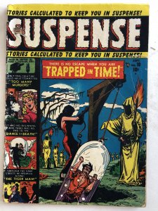 Suspense 10,(1951)glued cover, vampire&lingerie bikini panels