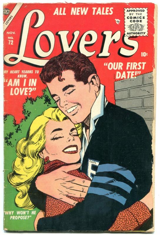 Lovers #72 1955- Atlas Romance Comic -Colletta cover G/VG