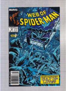 Web Of Spider Man #40 - Alex Saviuk Cover Art/Newsstand Edition! (9.0) 1988