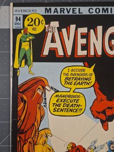 The Avengers #94 ?-Kree/Skrull War part 6?-1st app Mandroids—Marvel DEC-1971