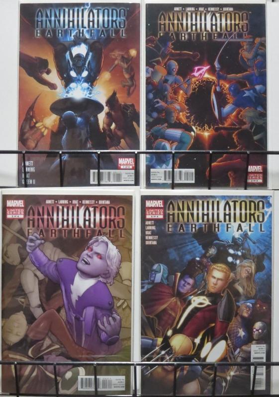 ANNIHILATORS EARTHFALL (Marvel, 2011) #1-4 VF-NM Abnett/Lanning Groot/Rocket!