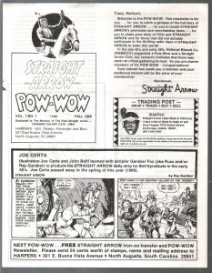 Straight Arrow Pow-Wow Fan Club Newsletters #1 1986-cover pages-secret cave r...