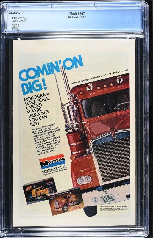 Flash #307 (3/82) Graded CGC 9.2