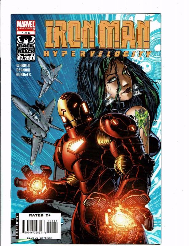 Lot of 6 Iron Man Hyperveolicity Marvel Comic Books #1 2 3 4 5 6 BH16