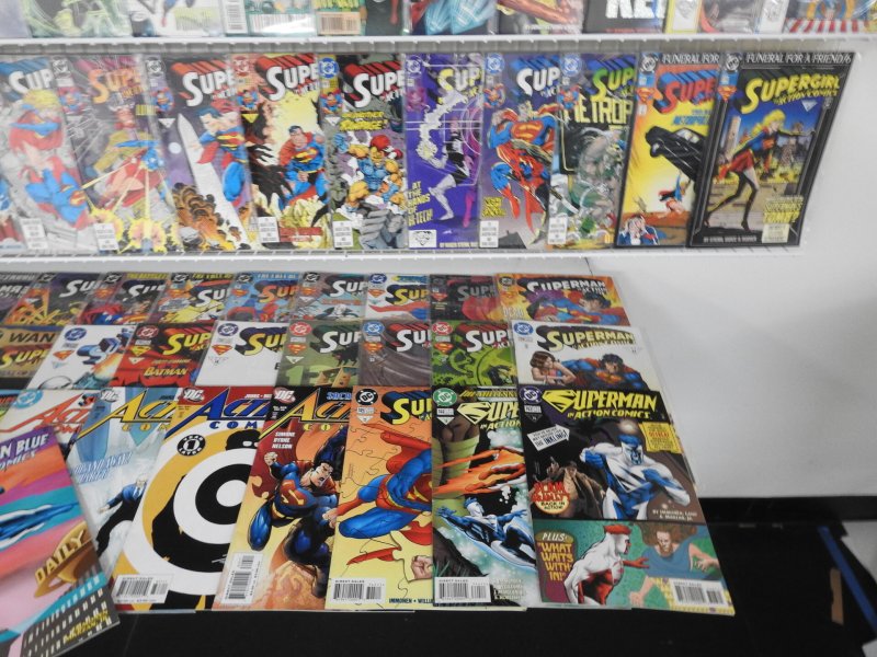 Huge Lot 180+ Comics Starring Superman!! Action Comics+ Avg VF- Condition!