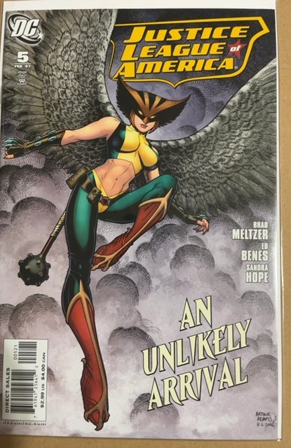 Justice League of America #5 Hawkgirl Cover (2007)