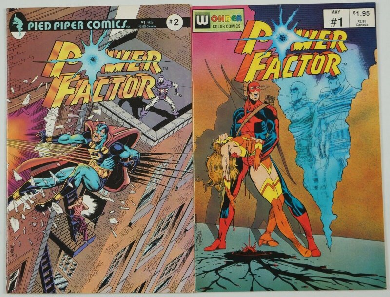 Power Factor #1-2 VF/NM complete series - carmine infantino - wonder color comic