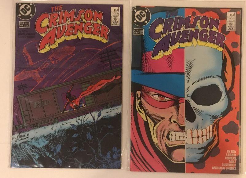 The Crimson Avenger 1-4 Complete Near Mint Lot Set Run