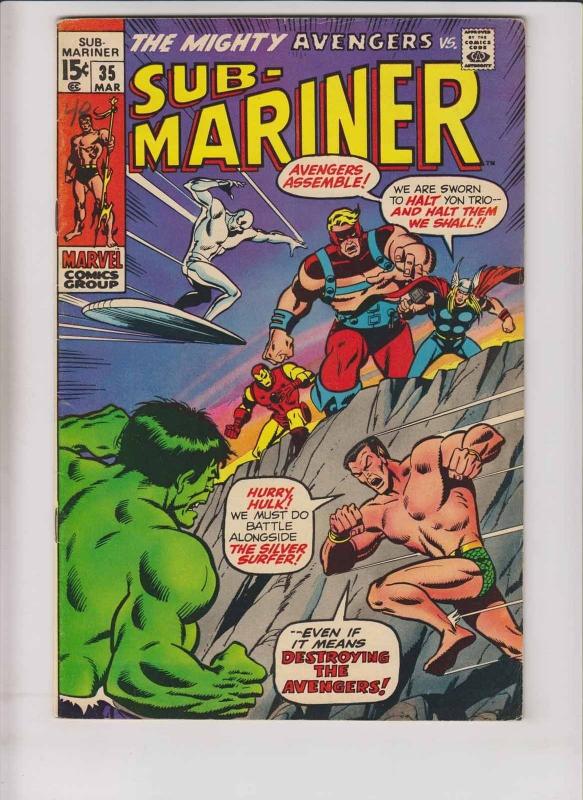 Sub-Mariner #35 FN defenders prototype - silver surfer  incredible hulk avengers