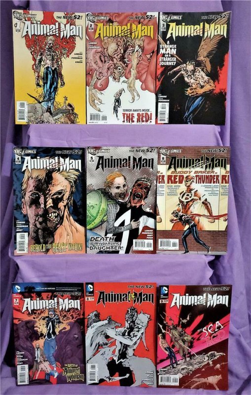 DC New 52 ANIMAL MAN #1 - 9 Jeff Lemire Travel Foreman 1st ROT (DC, 2011)!