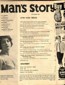 Man's Story Sept 1964- Wild amputation cover- incomplete 