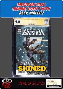 PUNISHER #1 MARVEL 2026 CGC SS 9.8 ALEX MALEEV SIGNED MEGACON PRESALE