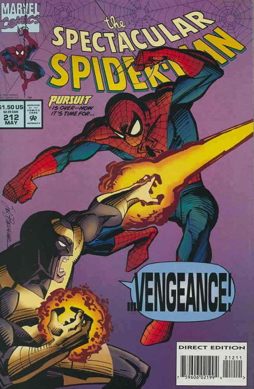 Spectacular Spider-Man, The #212 (with card) VF/NM; Marvel | save on shipping -