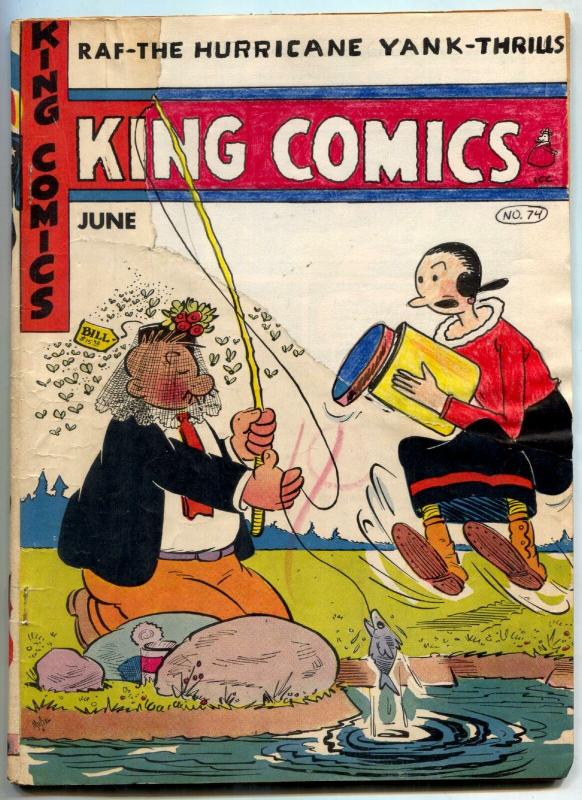 King Comics #74 1942- Popeye- Lone Ranger- Flash Gordon restored