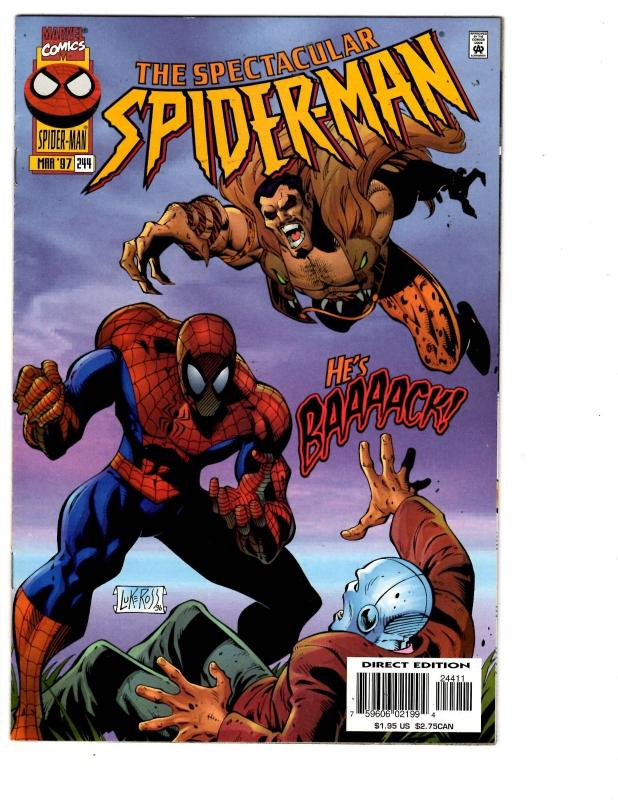 5 The Spectacular Spider-Man Marvel Comics # 241 244 245 246 247 Kraven BH38