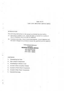 Leak 2200 Service Manual. Mauritron #2100