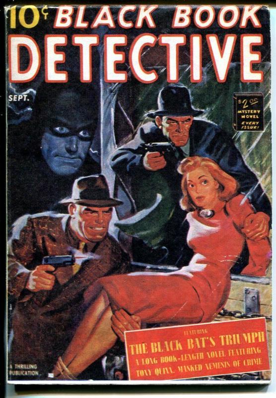 Black Book Detective 9/1940-reprint-Hanos-5 X &-Black Bat's Triumph-VF