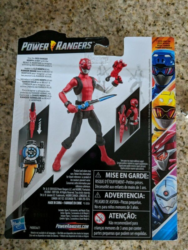  New Genuine Power Rangers Beast X Morphers Red Ranger Red Fury Mode Figure 630509788200