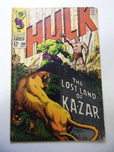 The incredible Hulk #109 (1968) VG+ Condition