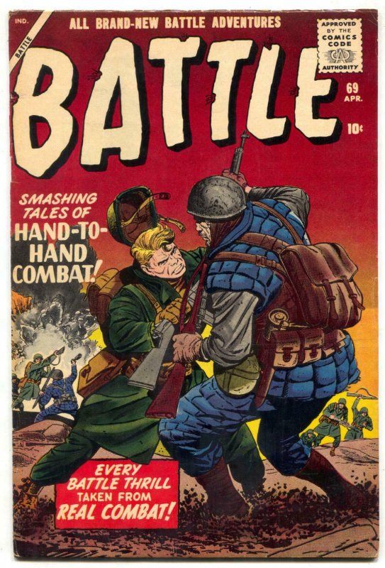 BATTLE #69-1959-JACK KIRBY COMMIE COVER-SILVER AGE COMIC- f/vf 
