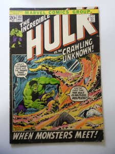 The Incredible Hulk #151 (1972) VG Condition