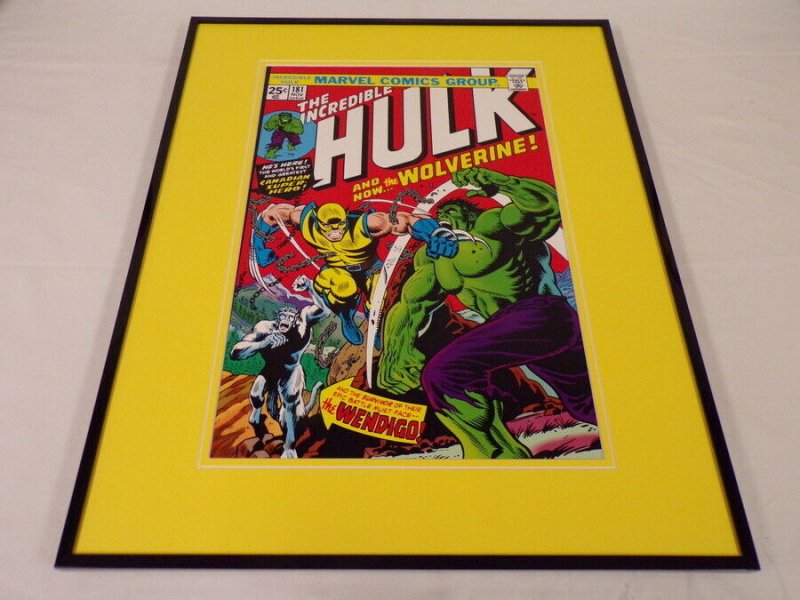 Incredible Hulk #181 Framed 16x20 Cover Poster Display Wolverine Wedigo