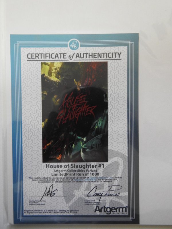 House Of Slaughter #1 Artgerm Variant LDT 1000 W/ COA